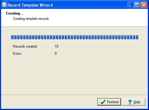 Record Template Wizard